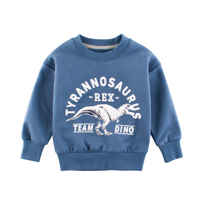 Children's Dinosaur Print Sweatshirt | Long Sleeve Cartoon Top