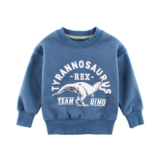 Children's Dinosaur Print Sweatshirt | Long Sleeve Cartoon Top