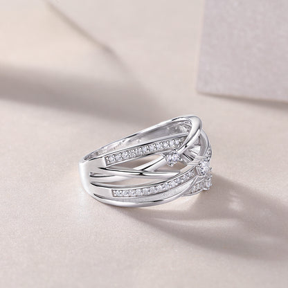 Moissanite 925 Sterling Silver Ring | US Sizes 5-9 | UK Sizes J-S