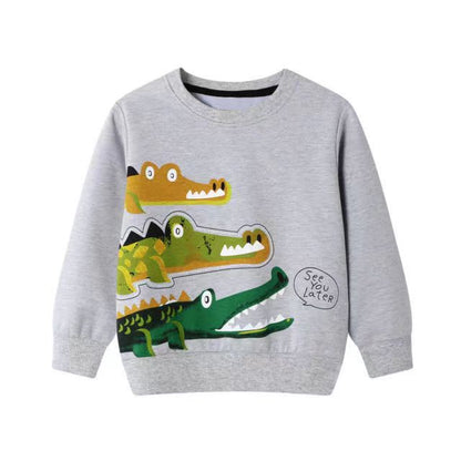Children's Dinosaur Print Sweatshirt | Cotton Kids Top 90–140cm