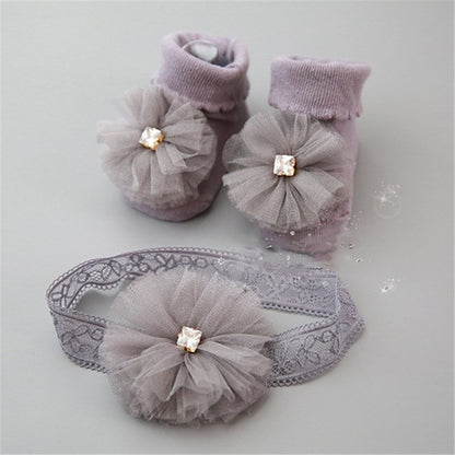 Bow & Zircon Hair Headband | Combed Cotton in 6 Colours