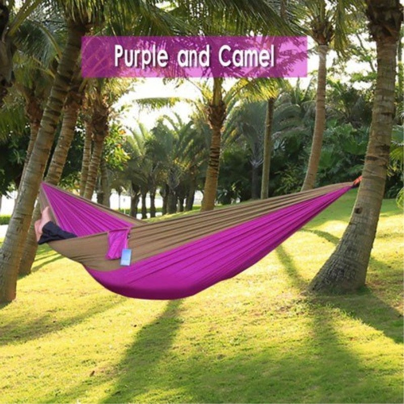 210T Parachute Nylon Camping Hammock – 270×140cm Lightweight Portable Hammock 30+ Colours