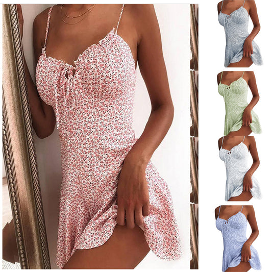 Women's Drawstring Beach Sun Dress