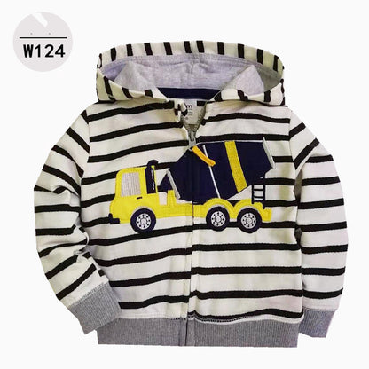 Baby & Toddler Zip-Up Printed Hoodie | Kids Casual Hoodie 9M-3Y