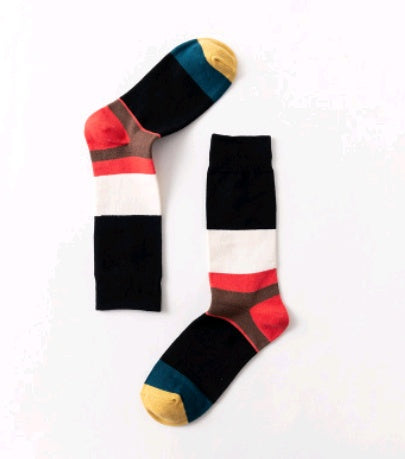 Men’s Novelty Jacquard Cotton Socks 10 Patterns Fireworks Christmas Tree