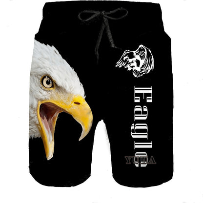 Men's Printed Cropped Beach Shorts