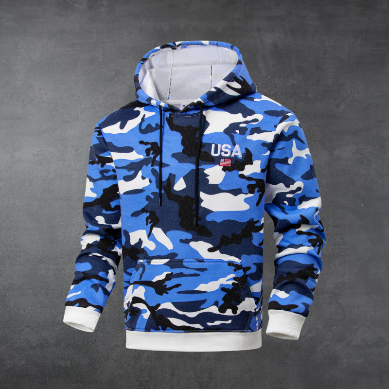 Men's Camo Print Pullover Hoodie | Heavyweight Casual Sweatshirt S–2XL