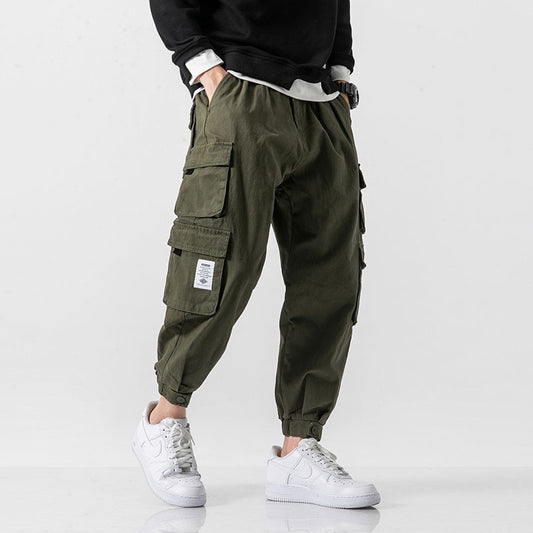 Men's Slim-Fit Cargo Jogger Trousers | S–3XL | Army Green, Black, Grey, Khaki