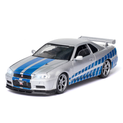 1:32 Nissan Skyline GTR34 Die-Cast Model Car - Sound & Light