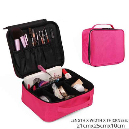 Double Layer Make-Up Organiser Case – Large Capacity Oxford Cosmetic Storage Box