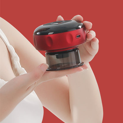 Electric Vacuum Cupping & Gua Sha Massager — Smart Breathing Therapy Device with Heat & Red Light