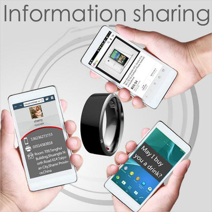 NFC Smart Ring | Multifunctional Wearable Tech | Sizes 7–12 | Black & White
