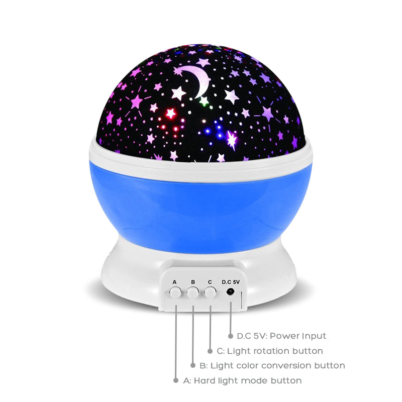 Rotating Star & Constellation Projector Night Light