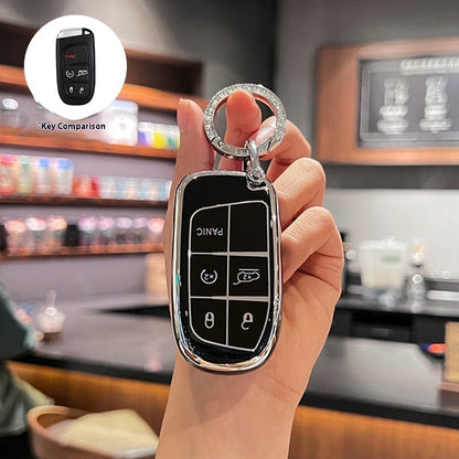 Shell TPU Car Key Cover | 5-Button Smart Key Case | JP Collections