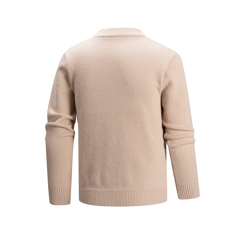 Men's Mock Neck Knit Pullover | Extra Thick Modal Blend | JParker