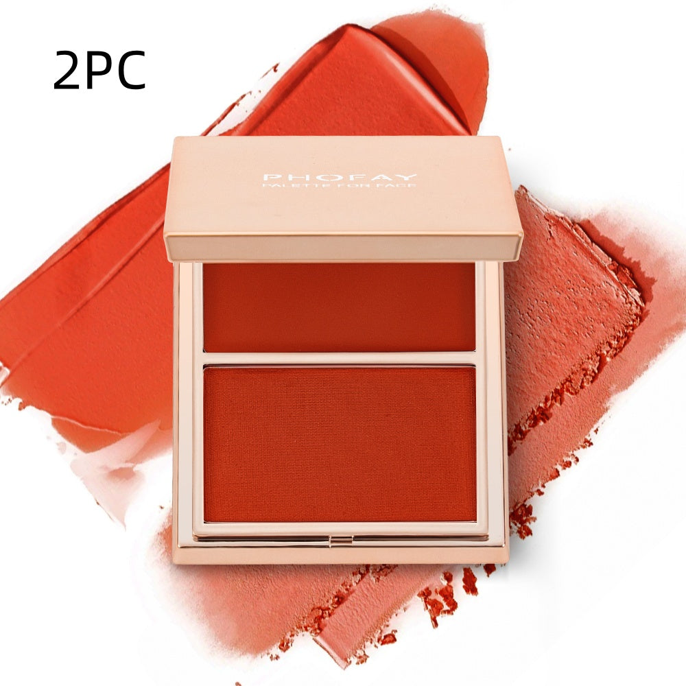 Cream & Powder Blush Duo - Buildable Natural Finish