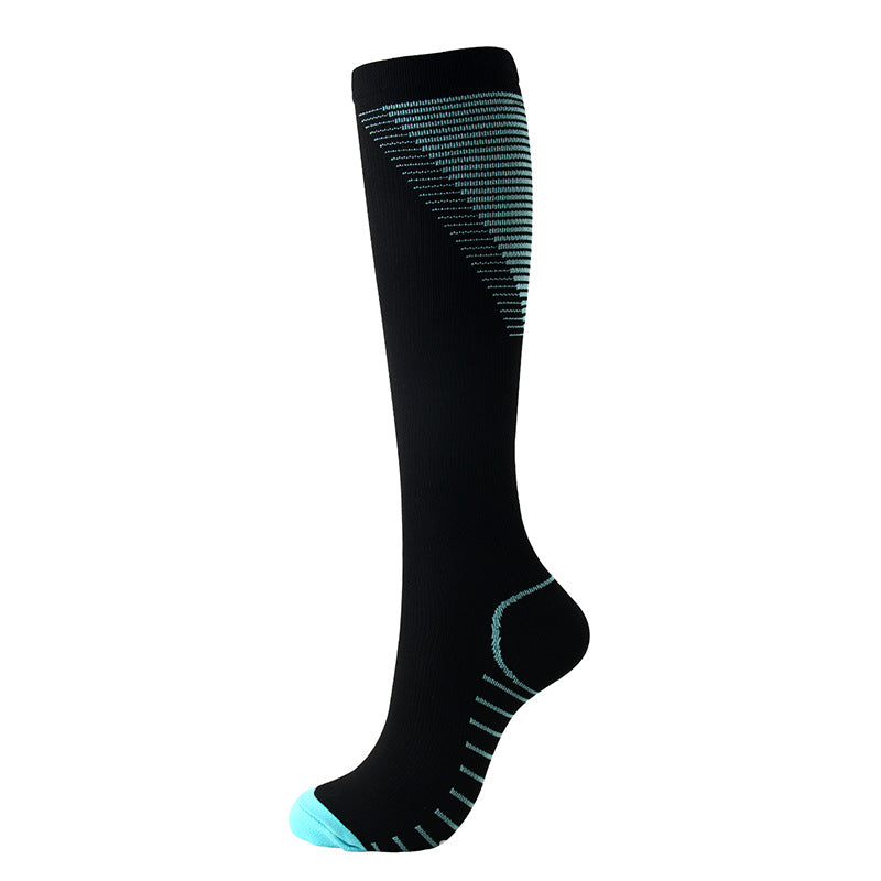 Unisex V-Shape Nylon Compression Socks Mid-Tube S/M L/XL 6 Colours