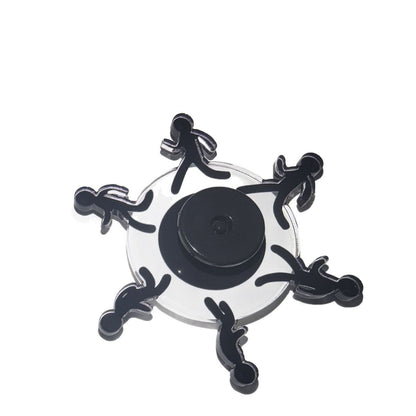 Stickman Running Fingertip Gyro | Animated Acrylic Fidget Spinner Toy