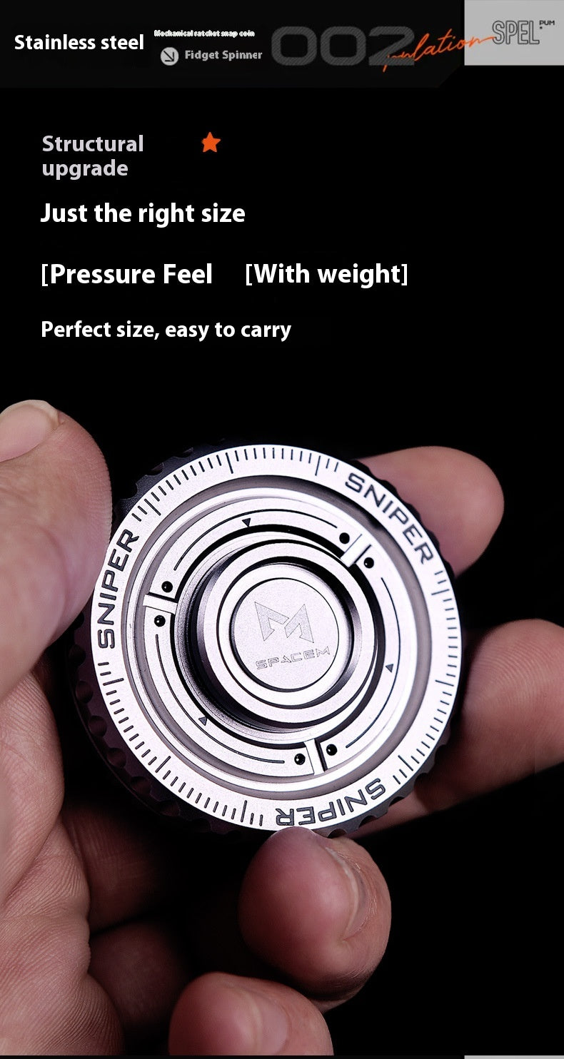 Sniper Stainless Steel Multi-Play Gyro Fidget Toy | Premium EDC Gift