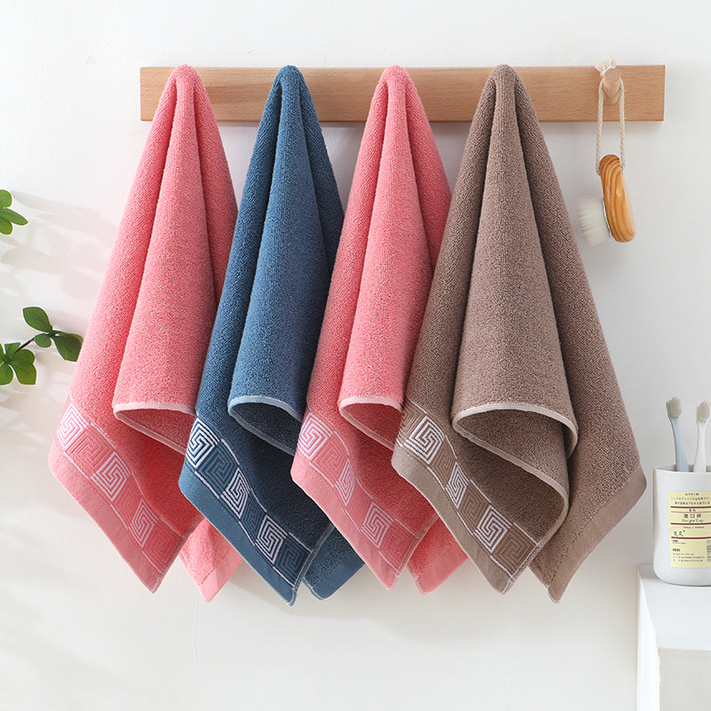 Thickened Cotton Face Towel | Individually Packaged | Pink, Coffee & Blue