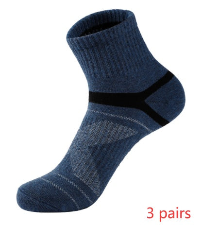 Men's Cotton Jacquard Sports Socks – Single, 3 & 5-Pair Packs