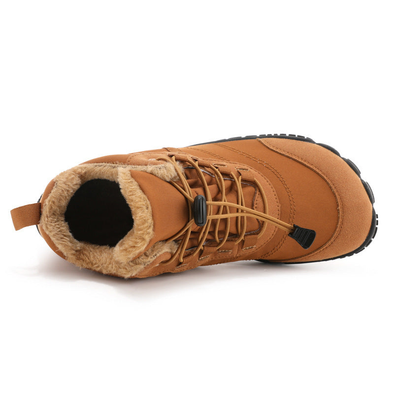 Fleece-Lined Winter Snow Boots | Warm Slip-On Outdoor