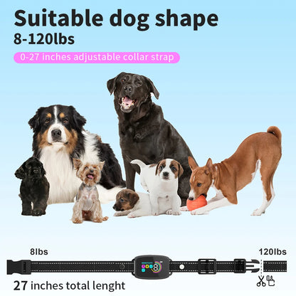 Smart AI Bark Control Collar | 4-Mode Rechargeable Anti-Bark Collar LCD IP67