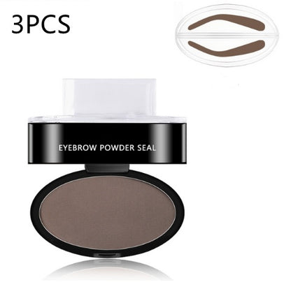 Eyebrow Stamp Powder Kit – Waterproof, 3 Shapes & Shades, Multi-Pack
