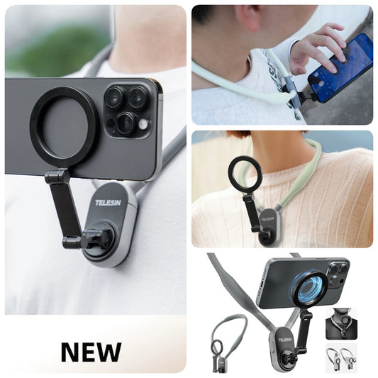 Magnetic Silicone Phone Neck Mount with Quick Release