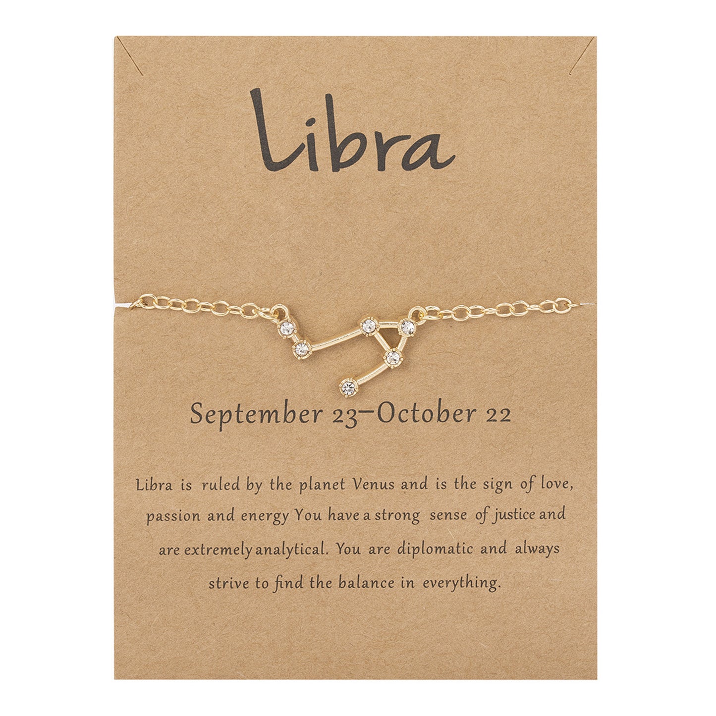 Zodiac Star Sign Gold-Plated Chain Bracelet | All 12 Signs