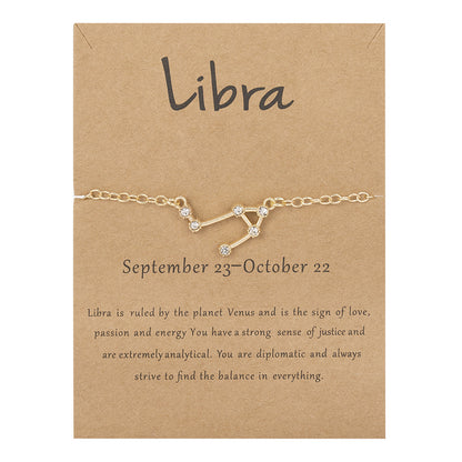 Zodiac Star Sign Gold-Plated Chain Bracelet | All 12 Signs