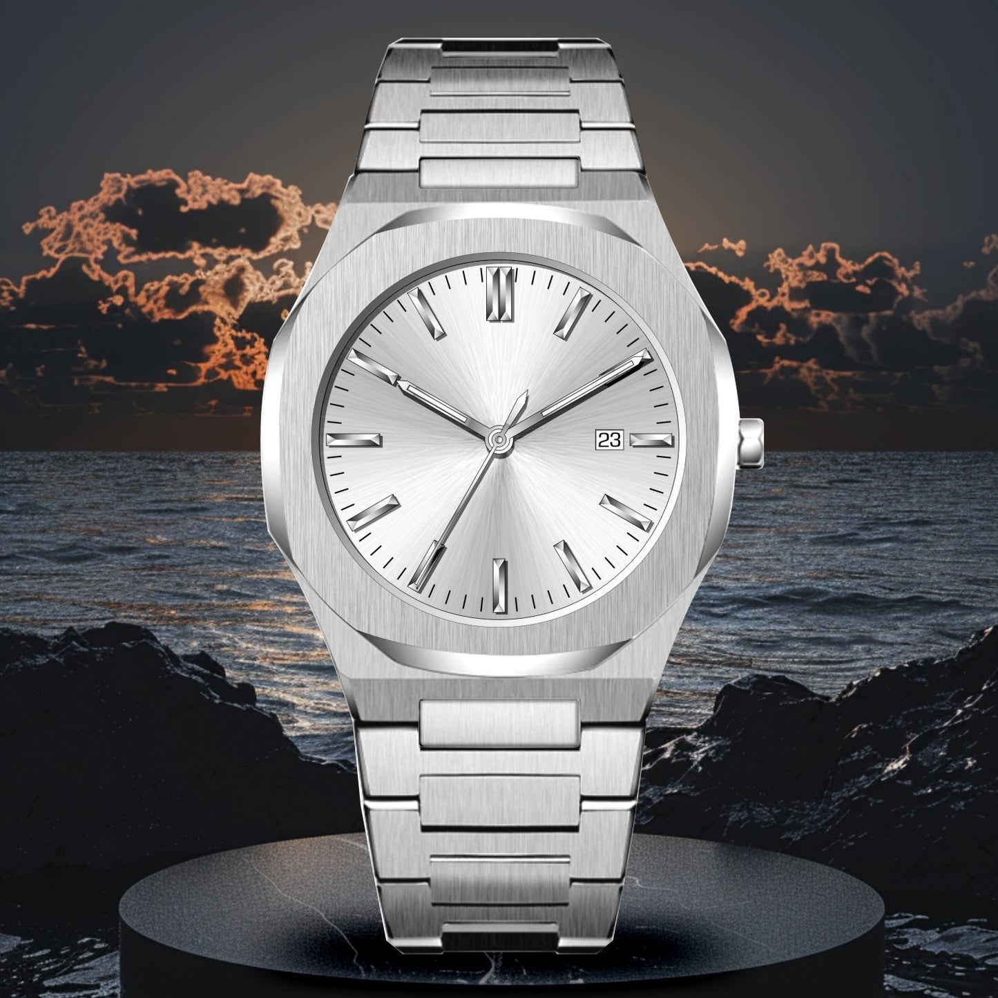 Men's Business Quartz Watch with Calendar – 6 Colours