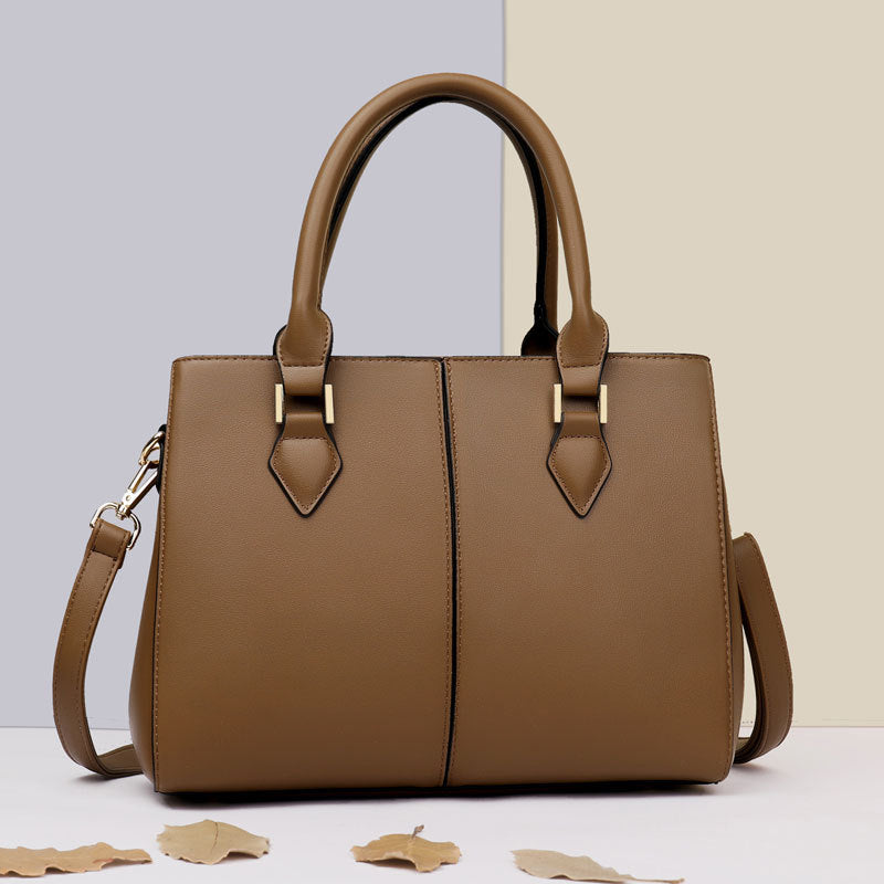 Women's Large-Capacity PU Crossbody Bag | Multi-Pocket | Black & Khaki