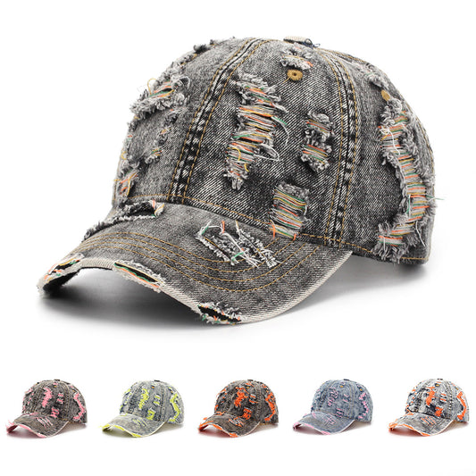 Women's Striped Cotton Sun Hat | Casual Dome Cap with Letter Detail – 7 Styles
