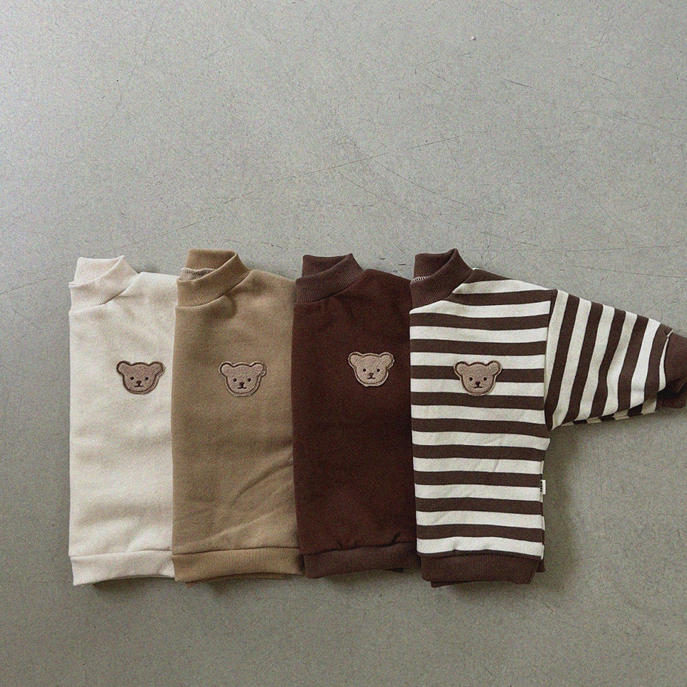 Baby & Toddler Velvet Pullover Sweatshirt | Warm Round Neck Top
