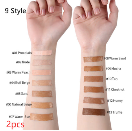 Oil-Control Liquid Foundation & Concealer – 13 Shades, Multi-Pack