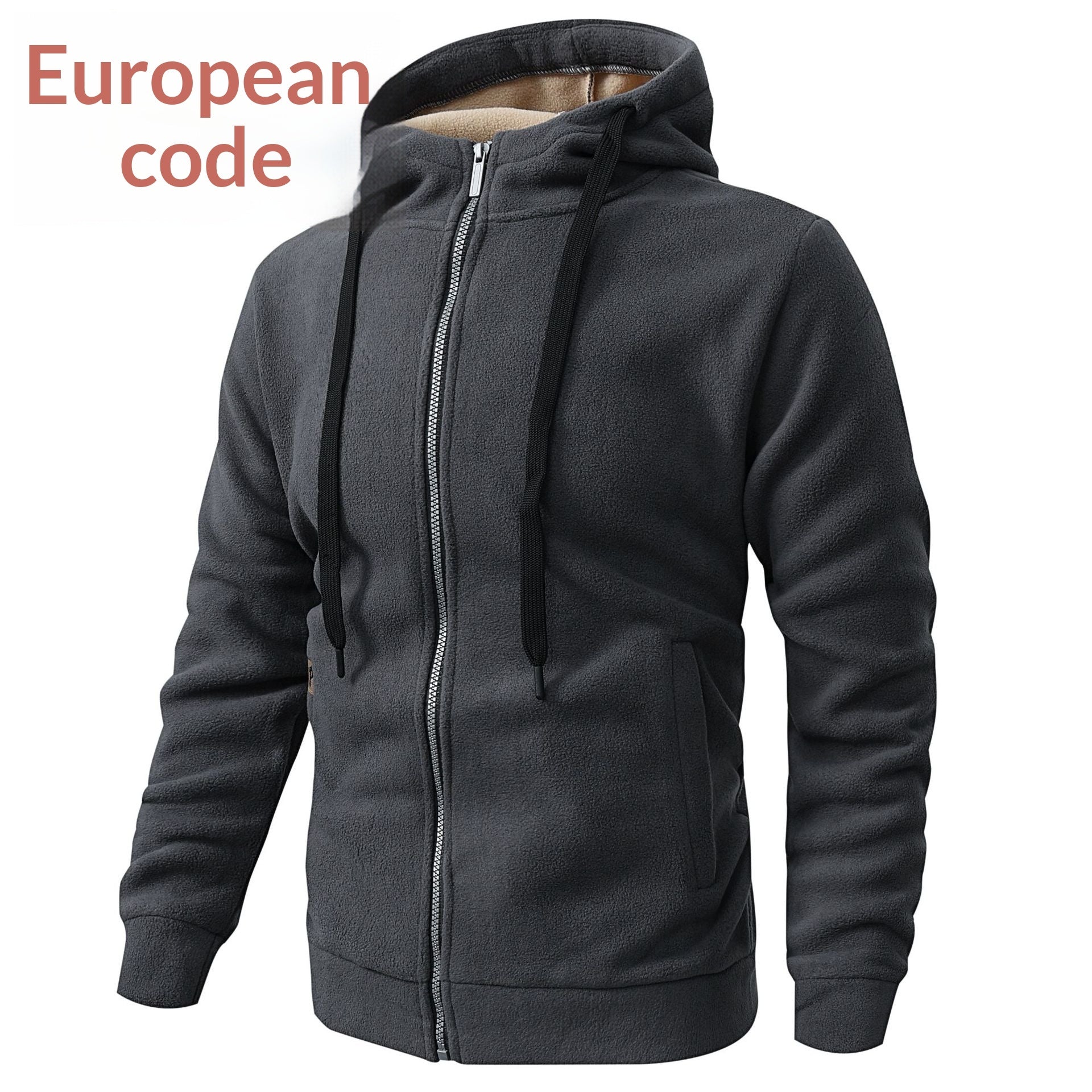 Men's Fleece-Lined Hooded Cardigan Jacket | Casual Outerwear XS–3XL