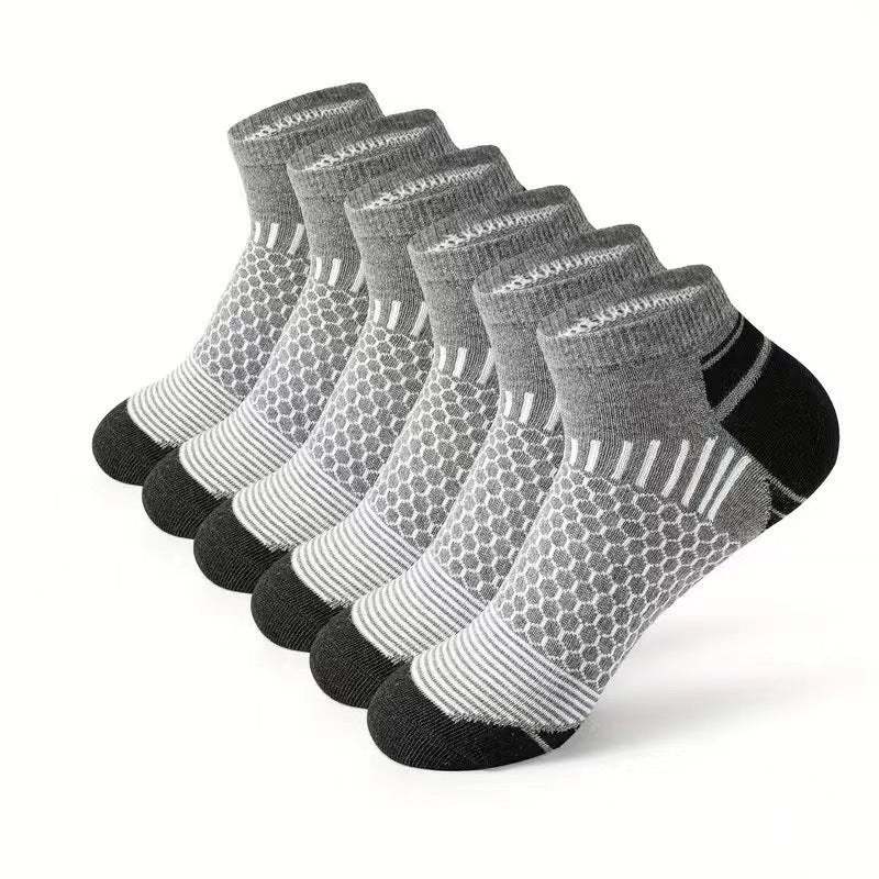 Men’s Honeycomb Athletic Ankle Socks Non-Slip 7 Colours 3 & 10-Pair Packs