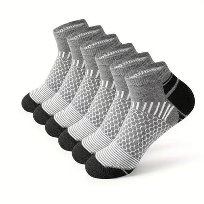 Men’s Honeycomb Athletic Ankle Socks Non-Slip 7 Colours 3 & 10-Pair Packs