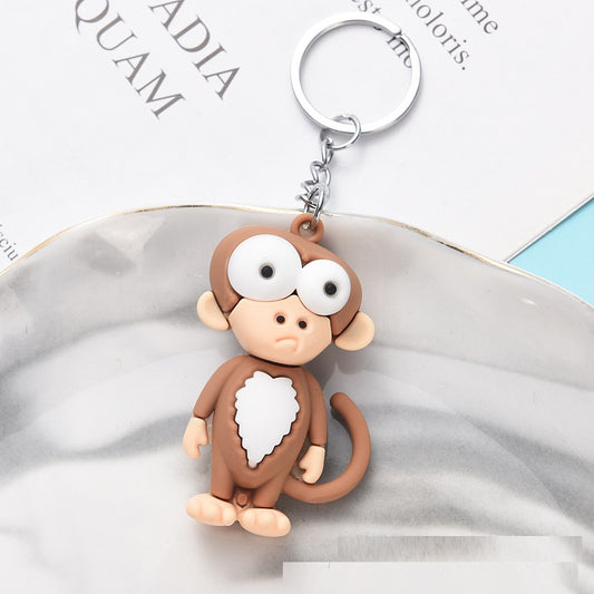 Big Eye Animal Keychain | Cute Soft PVC Charm | 8 Designs