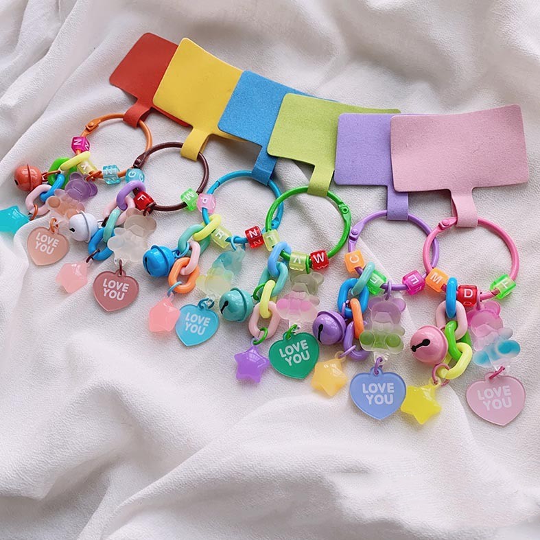 Frosted Two-Tone Acrylic Bear Keychain | 14 Colours