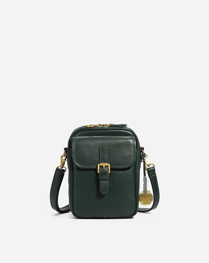 Women's Small PU Leather Crossbody Bag | Multi-Compartment Shoulder Bag