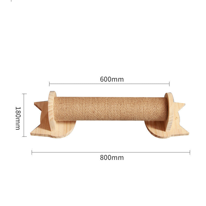 Modular Wall-Mounted Cat Climbing Frame – Solid Wood Shelves & Platforms