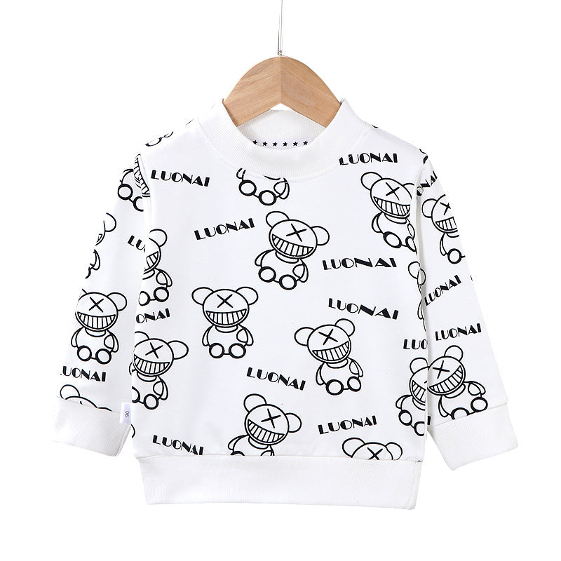 Kids Graphic Print Long Sleeve Cotton T-Shirt – 12 Designs