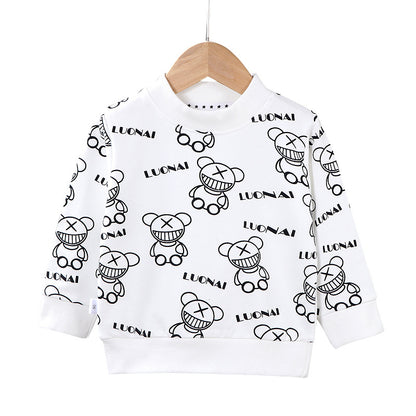 Kids Graphic Print Long Sleeve Cotton T-Shirt – 12 Designs