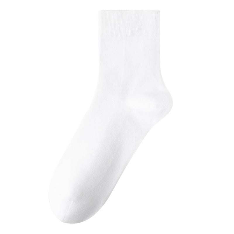 Men's 100% Cotton Mid-Calf Socks – Non-Slip Antibacterial Odour-Resistant 27 Colours