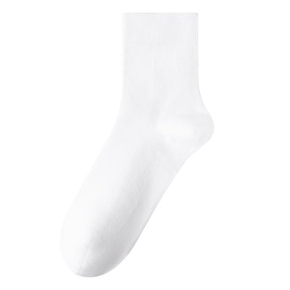 Men's 100% Cotton Mid-Calf Socks – Non-Slip Antibacterial Odour-Resistant 27 Colours