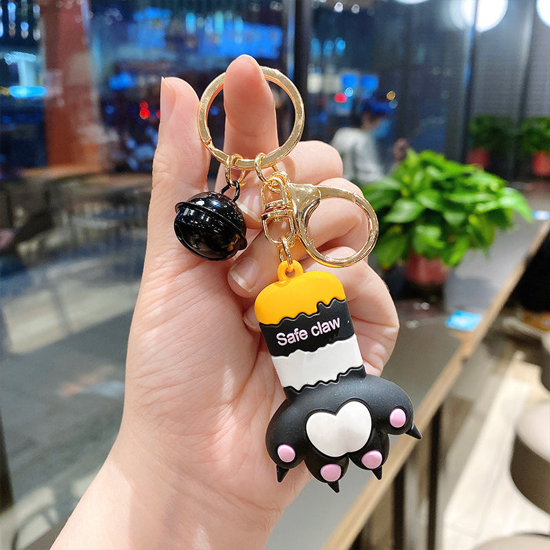 3D Cat Claw Pendant Keychain | Cute PVC Charm | 4 Colours