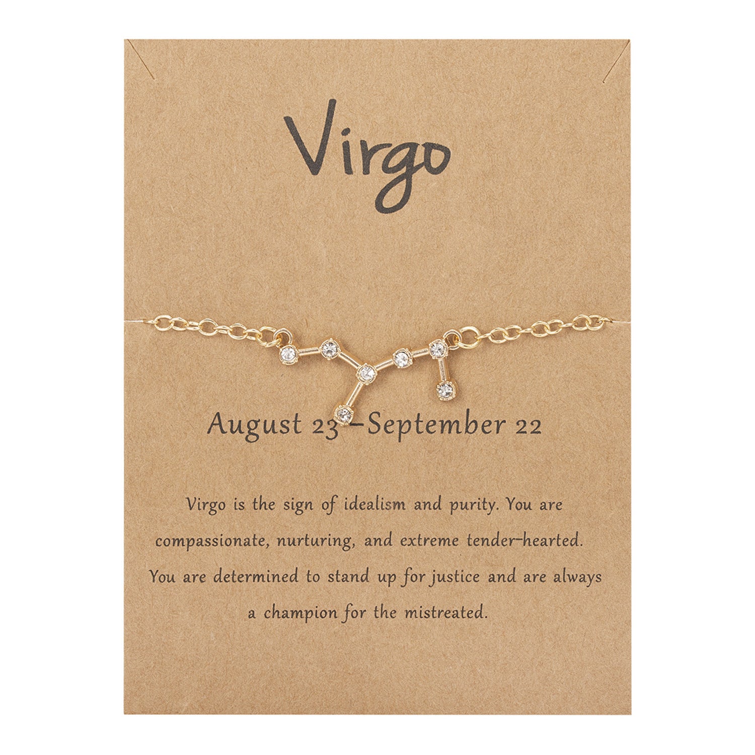 Zodiac Star Sign Gold-Plated Chain Bracelet | All 12 Signs