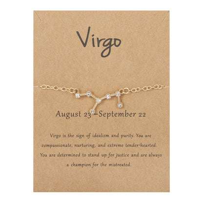 Zodiac Star Sign Gold-Plated Chain Bracelet | All 12 Signs